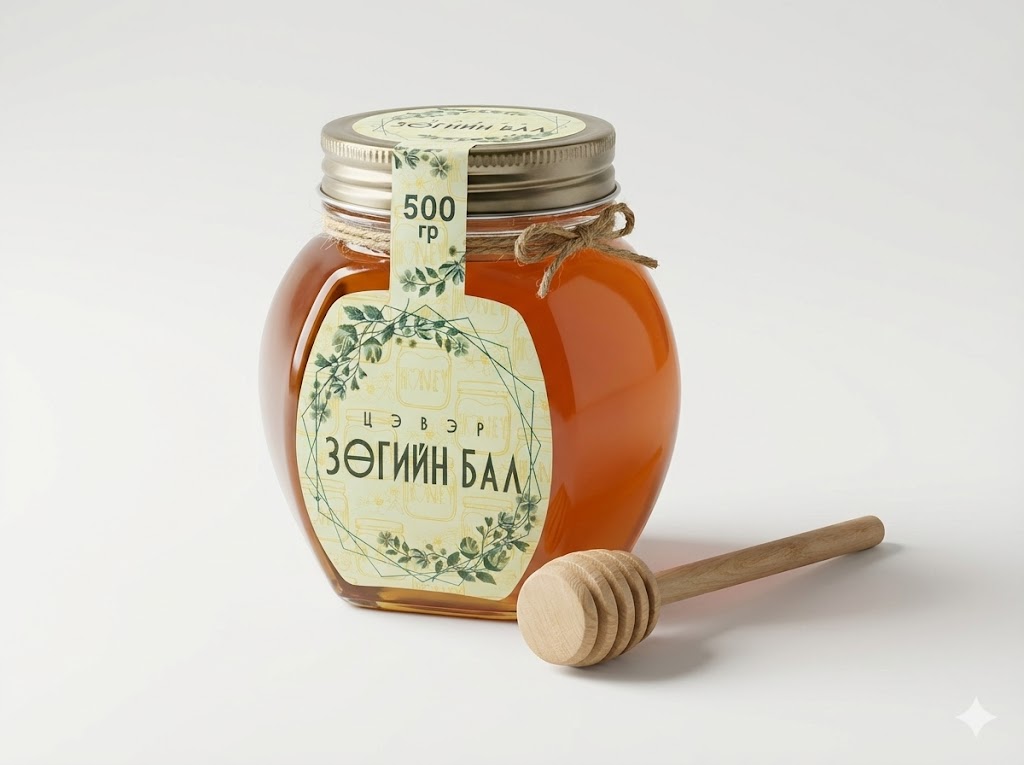 Цэвэр зөгийн бал 500гр